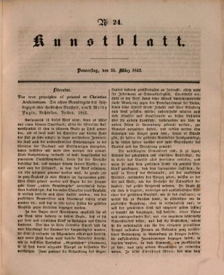 Morgenblatt für gebildete Leser. Kunstblatt (Morgenblatt für gebildete Stände) Donnerstag 24. März 1842