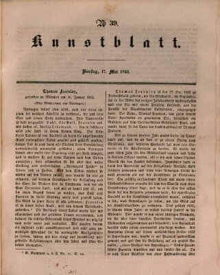 Morgenblatt für gebildete Leser. Kunstblatt (Morgenblatt für gebildete Stände) Dienstag 17. Mai 1842