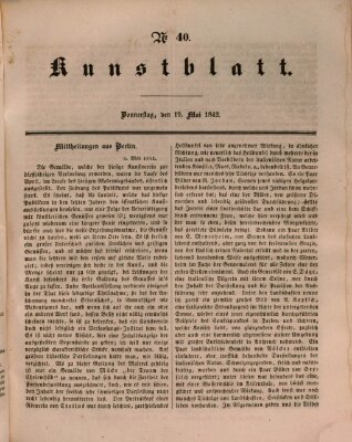 Morgenblatt für gebildete Leser. Kunstblatt (Morgenblatt für gebildete Stände) Donnerstag 19. Mai 1842