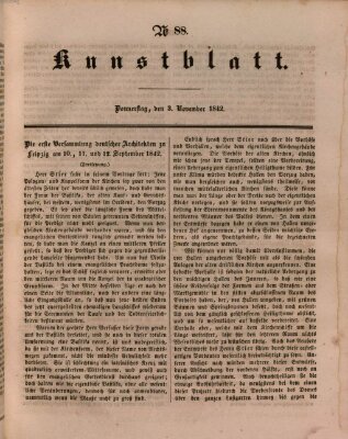 Morgenblatt für gebildete Leser. Kunstblatt (Morgenblatt für gebildete Stände) Donnerstag 3. November 1842