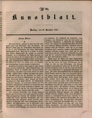 Morgenblatt für gebildete Leser. Kunstblatt (Morgenblatt für gebildete Stände) Dienstag 29. November 1842