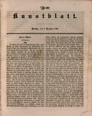 Morgenblatt für gebildete Leser. Kunstblatt (Morgenblatt für gebildete Stände) Dienstag 6. Dezember 1842