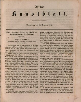 Morgenblatt für gebildete Leser. Kunstblatt (Morgenblatt für gebildete Stände) Donnerstag 22. Dezember 1842