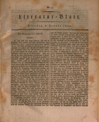 Morgenblatt für gebildete Stände. Literatur-Blatt (Morgenblatt für gebildete Stände) Dienstag 6. Januar 1829