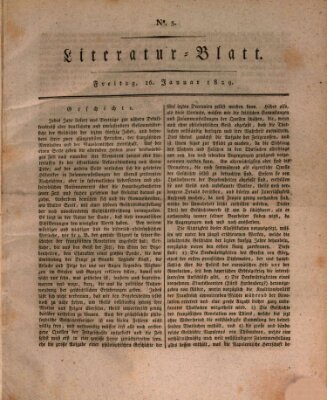 Morgenblatt für gebildete Stände. Literatur-Blatt (Morgenblatt für gebildete Stände) Freitag 16. Januar 1829