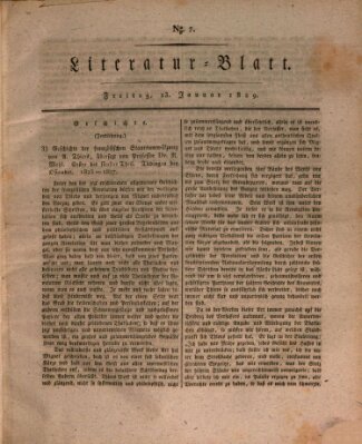 Morgenblatt für gebildete Stände. Literatur-Blatt (Morgenblatt für gebildete Stände) Freitag 23. Januar 1829