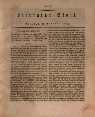 Morgenblatt für gebildete Stände. Literatur-Blatt (Morgenblatt für gebildete Stände) Dienstag 10. Februar 1829