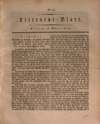 Morgenblatt für gebildete Stände. Literatur-Blatt (Morgenblatt für gebildete Stände) Freitag 13. März 1829