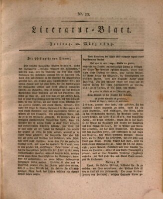 Morgenblatt für gebildete Stände. Literatur-Blatt (Morgenblatt für gebildete Stände) Friday 20. March 1829