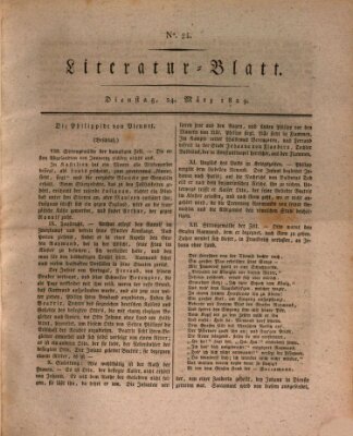 Morgenblatt für gebildete Stände. Literatur-Blatt (Morgenblatt für gebildete Stände) Dienstag 24. März 1829