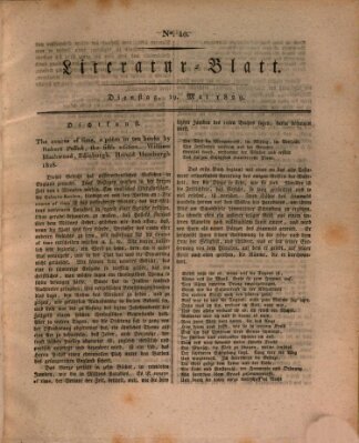 Morgenblatt für gebildete Stände. Literatur-Blatt (Morgenblatt für gebildete Stände) Dienstag 19. Mai 1829