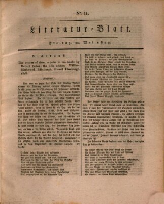 Morgenblatt für gebildete Stände. Literatur-Blatt (Morgenblatt für gebildete Stände) Freitag 22. Mai 1829