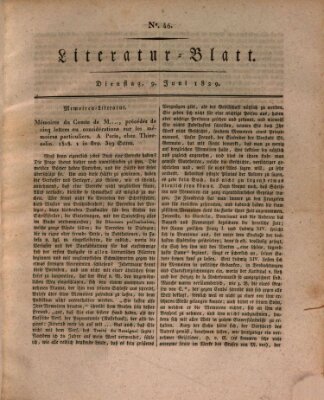 Morgenblatt für gebildete Stände. Literatur-Blatt (Morgenblatt für gebildete Stände) Dienstag 9. Juni 1829