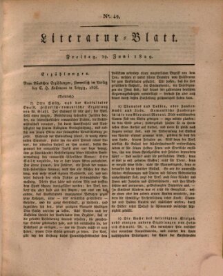Morgenblatt für gebildete Stände. Literatur-Blatt (Morgenblatt für gebildete Stände) Freitag 19. Juni 1829