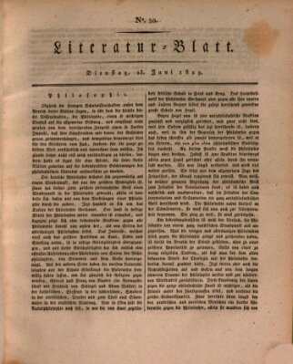 Morgenblatt für gebildete Stände. Literatur-Blatt (Morgenblatt für gebildete Stände) Dienstag 23. Juni 1829