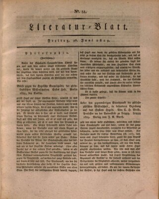 Morgenblatt für gebildete Stände. Literatur-Blatt (Morgenblatt für gebildete Stände) Freitag 26. Juni 1829