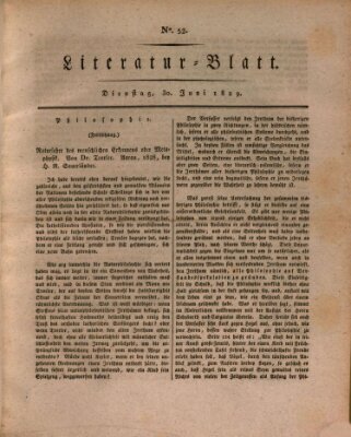 Morgenblatt für gebildete Stände. Literatur-Blatt (Morgenblatt für gebildete Stände) Dienstag 30. Juni 1829