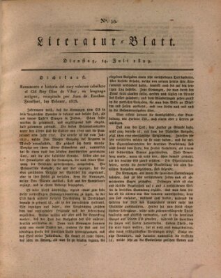 Morgenblatt für gebildete Stände. Literatur-Blatt (Morgenblatt für gebildete Stände) Dienstag 14. Juli 1829