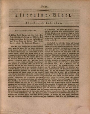 Morgenblatt für gebildete Stände. Literatur-Blatt (Morgenblatt für gebildete Stände) Dienstag 28. Juli 1829