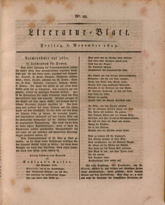 Morgenblatt für gebildete Stände. Literatur-Blatt (Morgenblatt für gebildete Stände) Freitag 6. November 1829