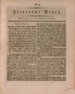 Morgenblatt für gebildete Stände. Literatur-Blatt (Morgenblatt für gebildete Stände) Freitag 11. Dezember 1829