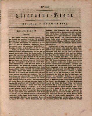 Morgenblatt für gebildete Stände. Literatur-Blatt (Morgenblatt für gebildete Stände) Dienstag 22. Dezember 1829