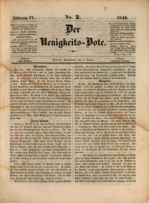 Der Neuigkeitsbote Samstag 4. Januar 1840