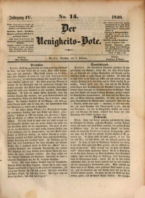 Der Neuigkeitsbote Dienstag 4. Februar 1840