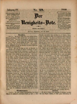 Der Neuigkeitsbote Donnerstag 23. April 1840