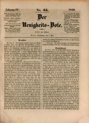 Der Neuigkeitsbote Donnerstag 7. Mai 1840