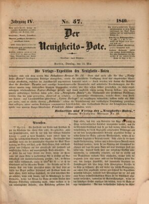 Der Neuigkeitsbote Dienstag 12. Mai 1840