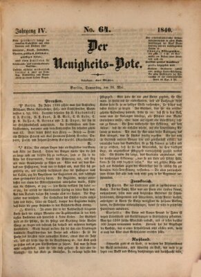 Der Neuigkeitsbote Donnerstag 28. Mai 1840