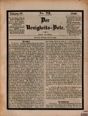 Der Neuigkeitsbote Dienstag 16. Juni 1840