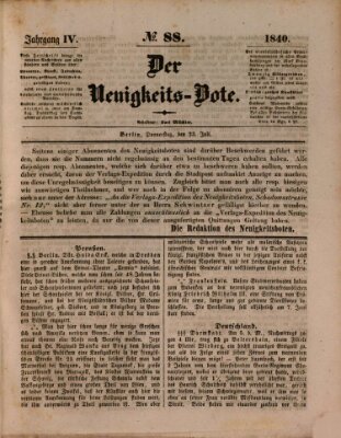 Der Neuigkeitsbote Donnerstag 23. Juli 1840