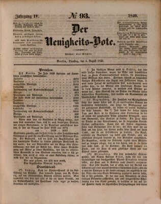 Der Neuigkeitsbote Dienstag 4. August 1840
