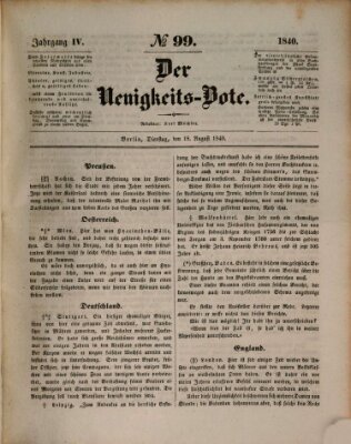 Der Neuigkeitsbote Dienstag 18. August 1840