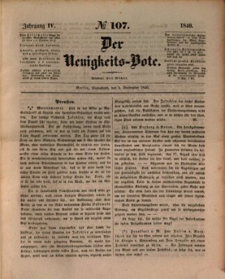 Der Neuigkeitsbote Samstag 5. September 1840