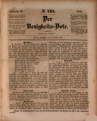 Der Neuigkeitsbote Dienstag 13. Oktober 1840