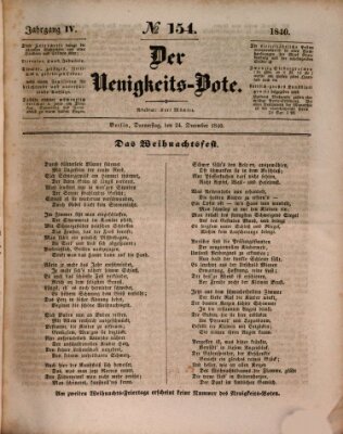 Der Neuigkeitsbote Donnerstag 24. Dezember 1840