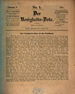 Der Neuigkeitsbote Samstag 2. Januar 1841