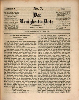 Der Neuigkeitsbote Samstag 16. Januar 1841