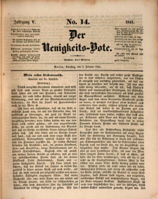 Der Neuigkeitsbote Dienstag 2. Februar 1841