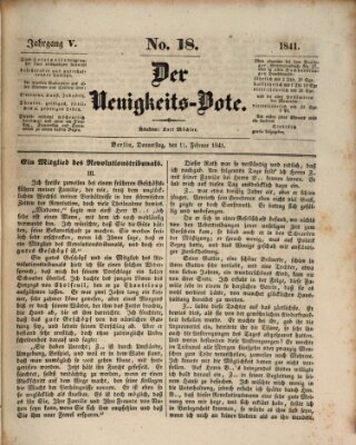 Der Neuigkeitsbote Donnerstag 11. Februar 1841