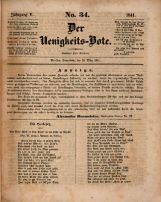 Der Neuigkeitsbote Samstag 20. März 1841