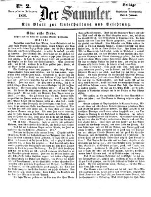 Der Sammler (Augsburger Abendzeitung) Samstag 5. Januar 1850