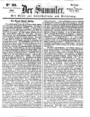 Der Sammler (Augsburger Abendzeitung) Mittwoch 20. März 1850