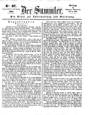 Der Sammler (Augsburger Abendzeitung) Samstag 11. Mai 1850