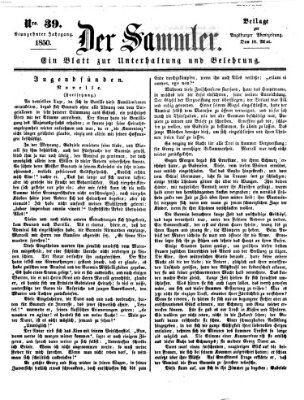 Der Sammler (Augsburger Abendzeitung) Samstag 18. Mai 1850