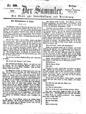 Der Sammler (Augsburger Abendzeitung) Sonntag 30. Juni 1850