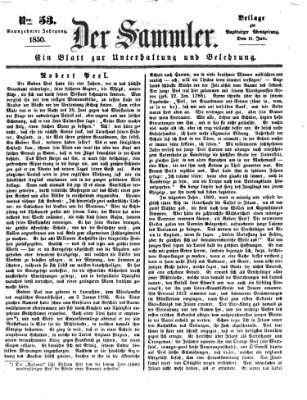 Der Sammler (Augsburger Abendzeitung) Donnerstag 11. Juli 1850